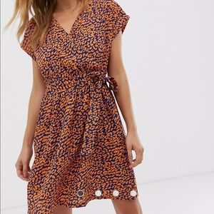 ASOS QED London Tie Back Mini Dress